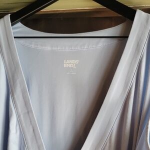 Lands' End Pale Blue V-Neck Top